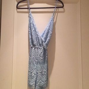 Light blue lace romper